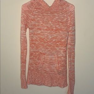 Coral knit sweatshirt